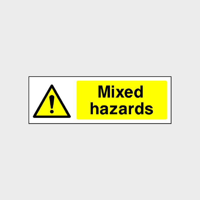 Mixed Hazards Warning Sign