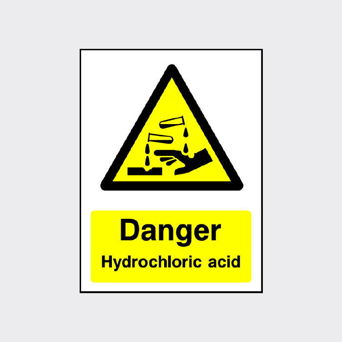Danger Hydrochloric Acid Sign