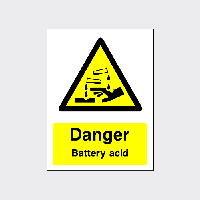 Danger Battery Acid Sign