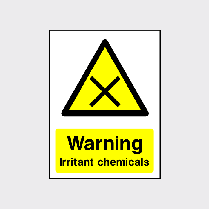 Warning Irritant Chemicals Sign