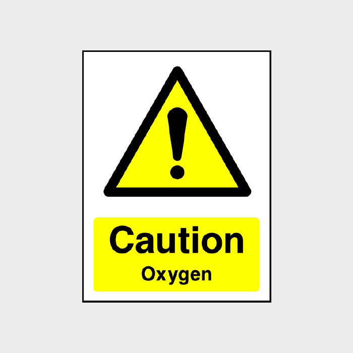 Caution Oxygen Sign