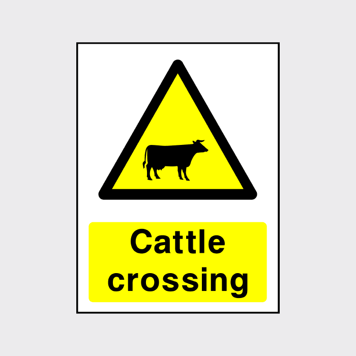 Cattle Crossing Sign