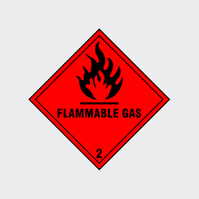 Flammable Gas Class 2 Diamond Sign
