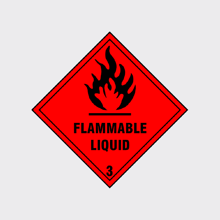 Flammable Liquid Class 3 Diamond Sign