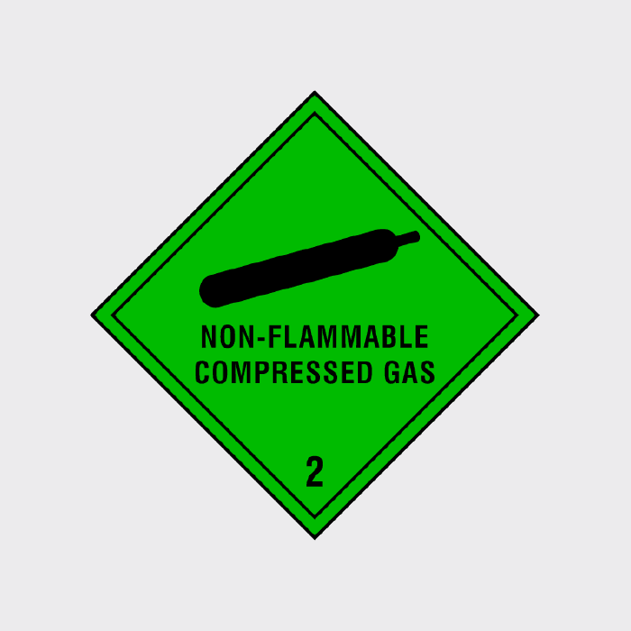 Non Flammable Compressed Gas Class 2 Diamond Sign