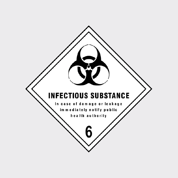 Infectious Substance Class 6 Diamond Sign