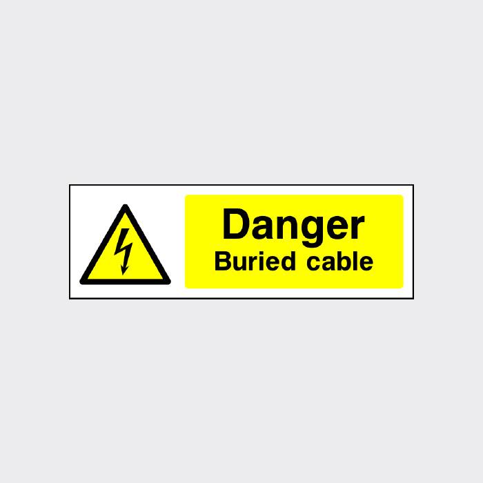 Danger Buried Cable landscape sign