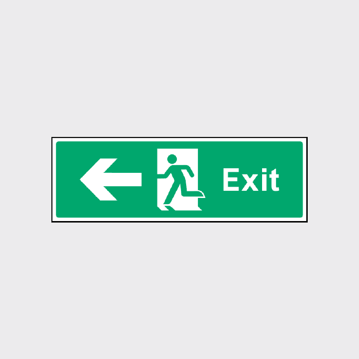 Exit Left Arrow Sign