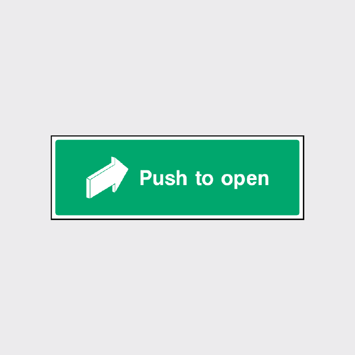 Push to open Emergency Exit Sign
