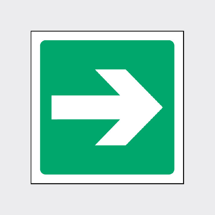 Emergency Escape Right Arrow Sign