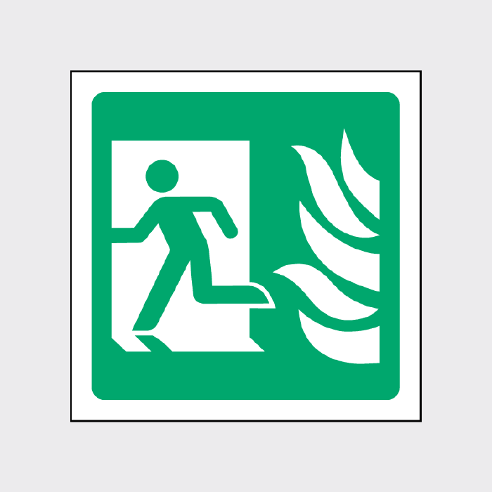 Fire Exit Left Square Sign
