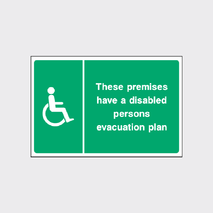 These premises have a disabled persons evacutation plan
