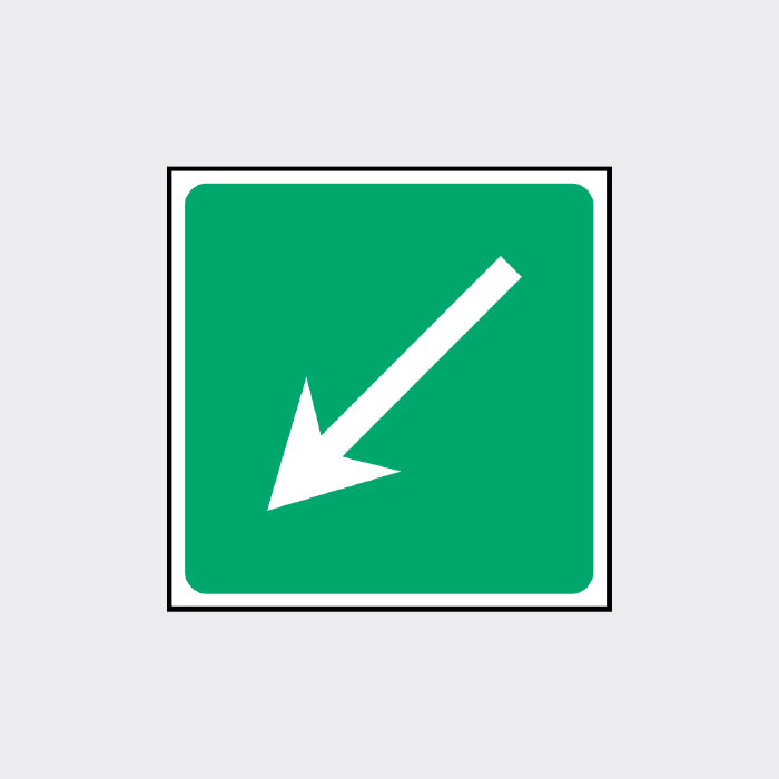 First Aid Down Arrow Sign