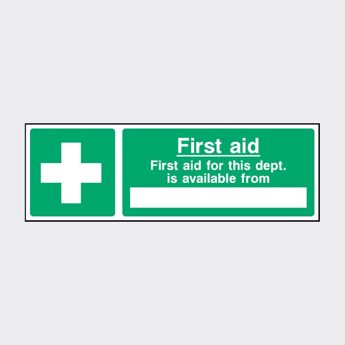 First Aid for this department is available from Sign