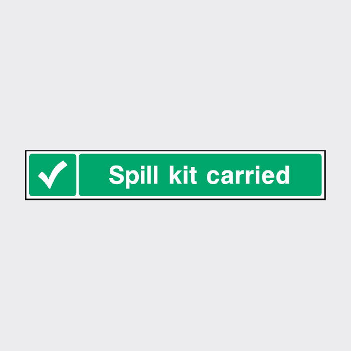 First Aid Spill Kit Carried
