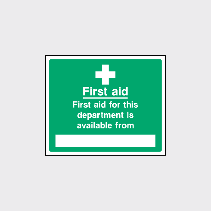 First Aid for this Department is available from sign