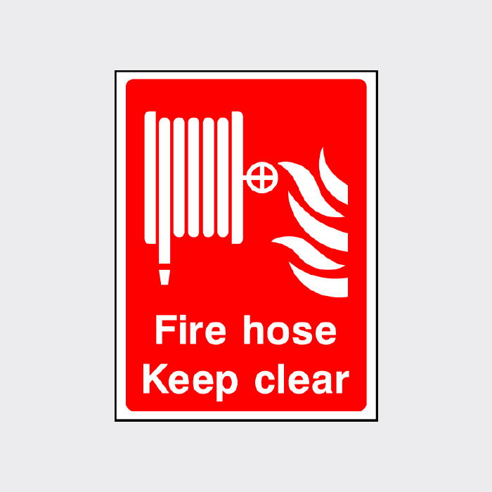 Fire Hose Keep Clear sign