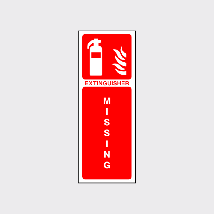 Fire Extinguisher Missing Sign