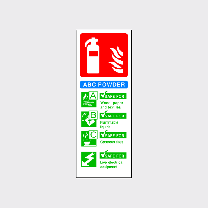 ABC Powder Fire Extinguisher Sign