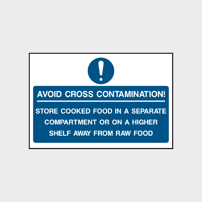 Avoid cross contamination sign