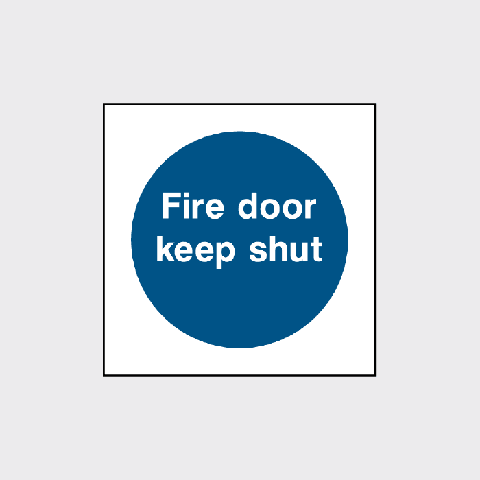 Fire door keep shut square sign