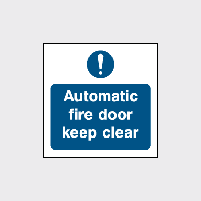 Automatic Fire Door Keep Clear Sign