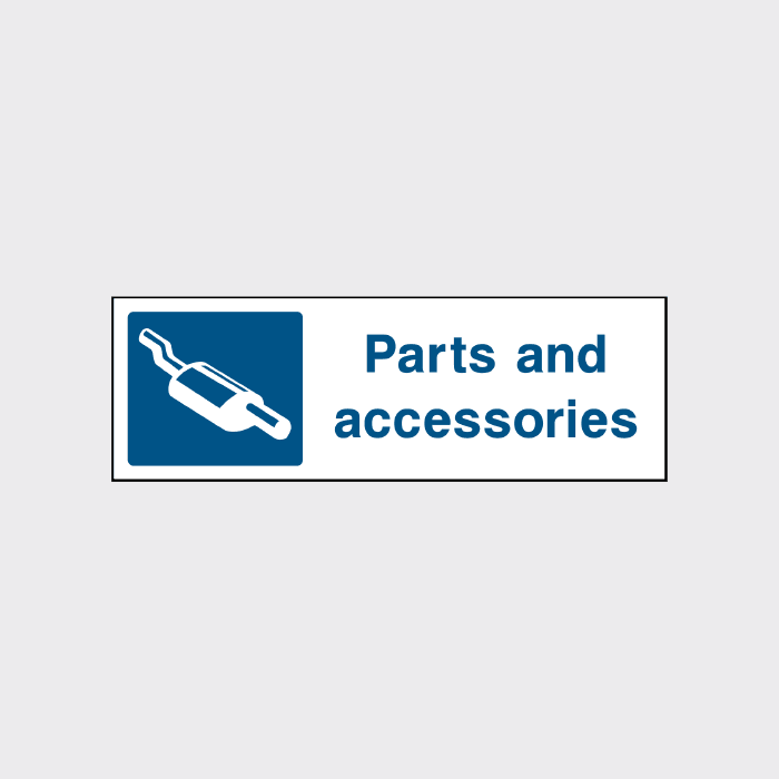 Parts and Accessories Sign