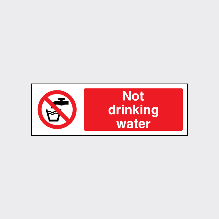 Not Drinking Water Sign