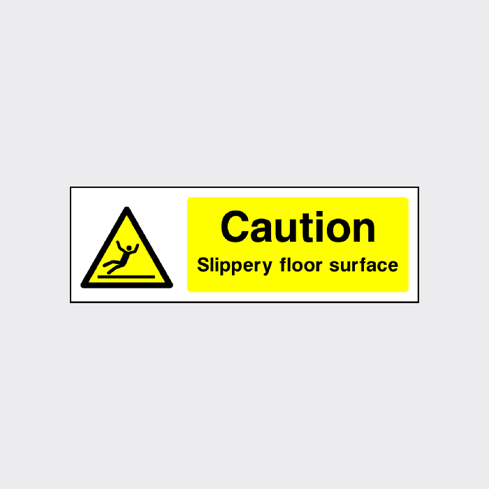 Caution Slippery Floor Surface Warning Sign
