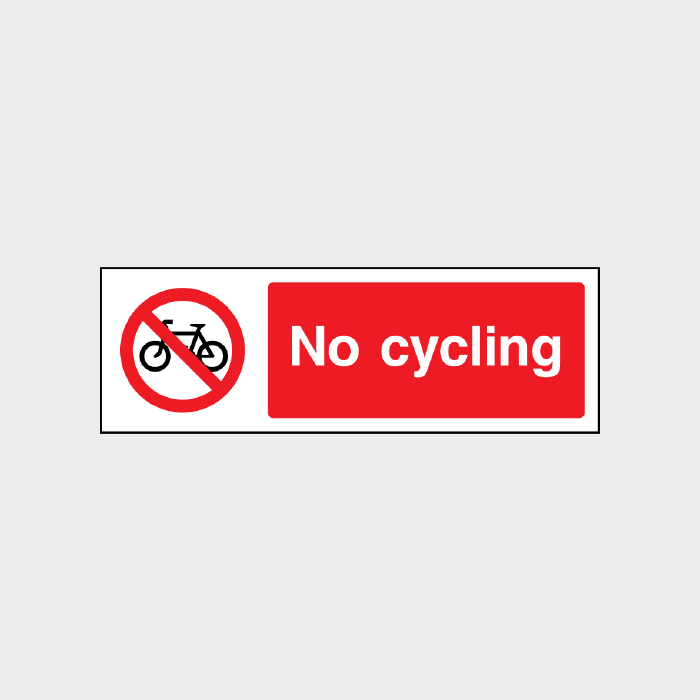 No Cycling Sign