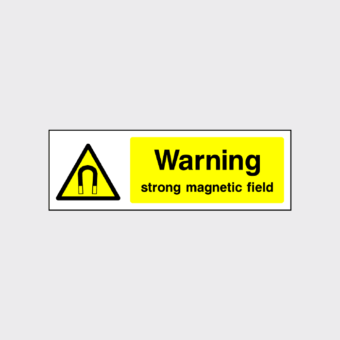 Warning Strong Magnetic Field Sign