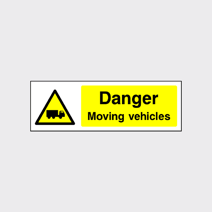 Danger Moving Vehicles Sign
