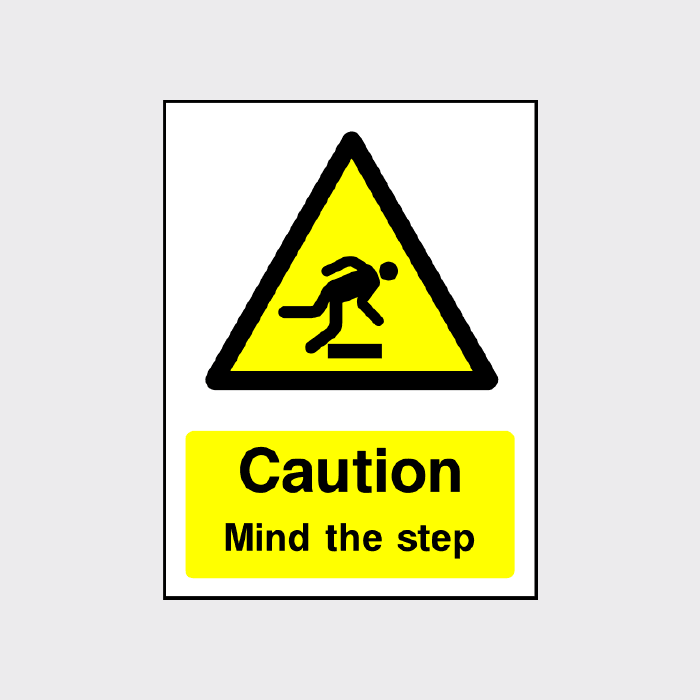 Caution Mind the step sign