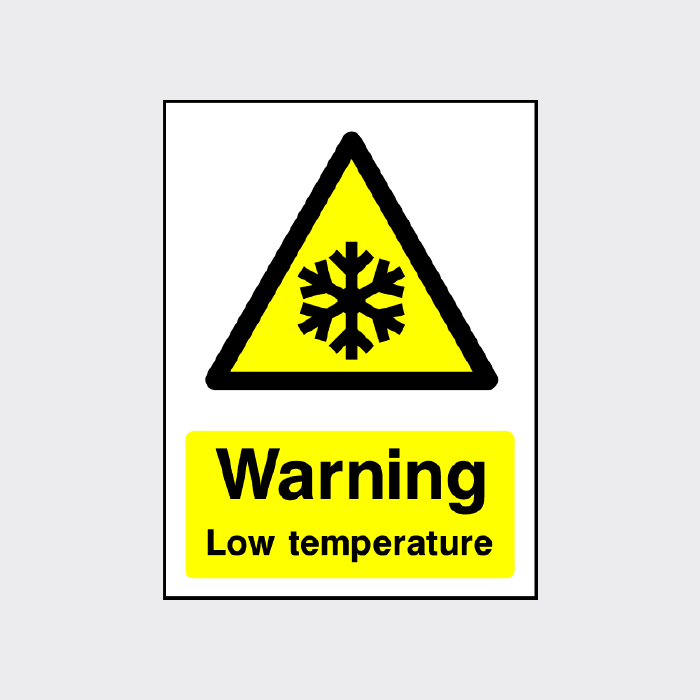 Warning Low Temperature Sign