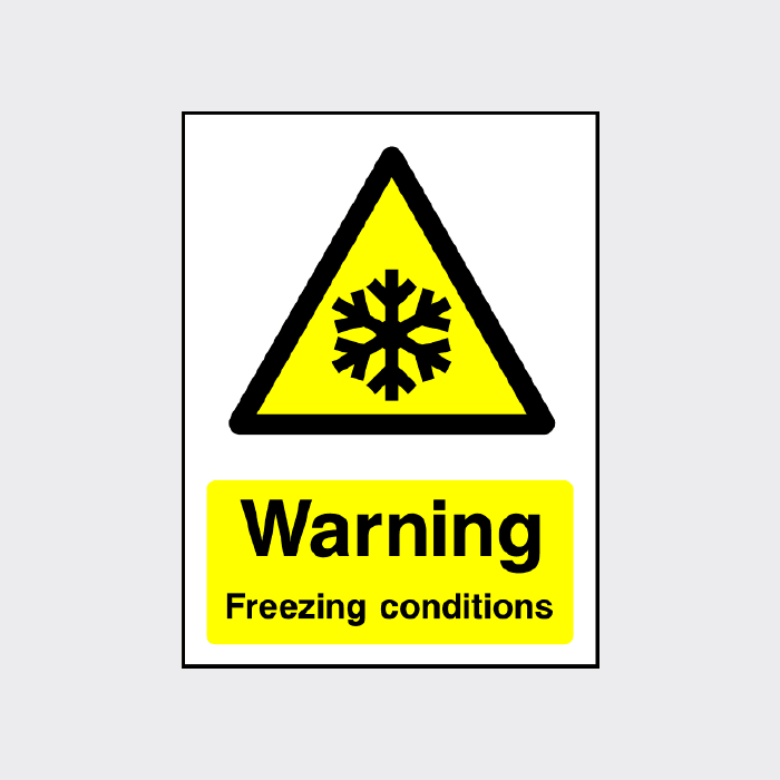 Warning Freezing Conditions Sign