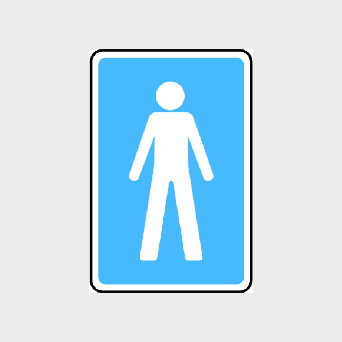 Gents Toilet Symbol Sign