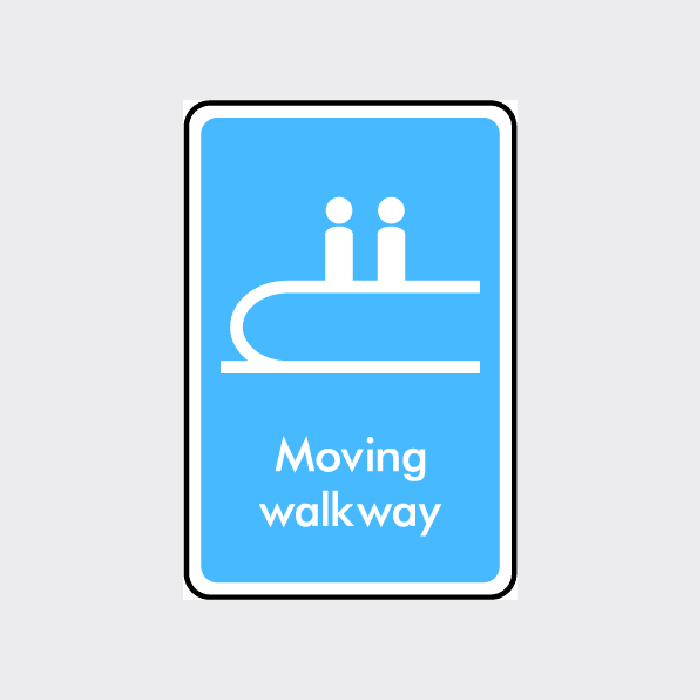 Moving walkway sign