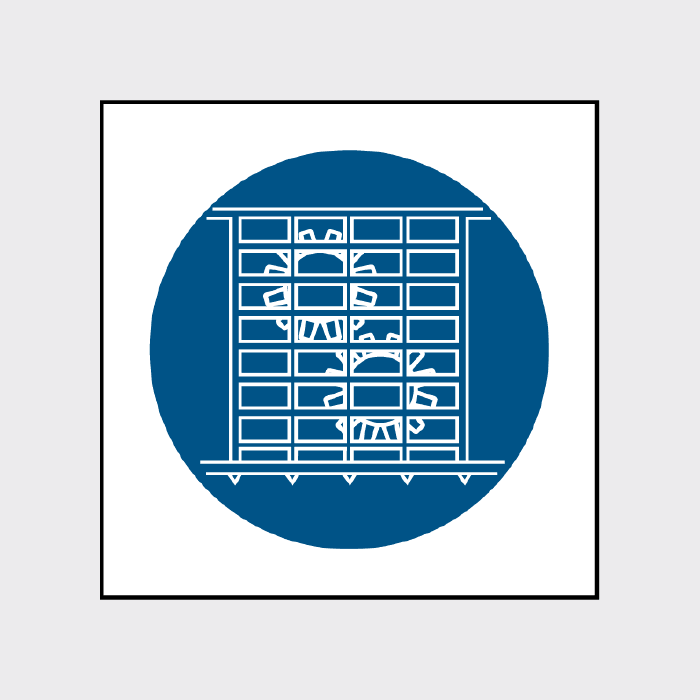 Guards must be used sign