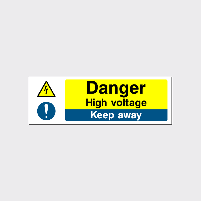 Danger High Voltage Keep away sign
