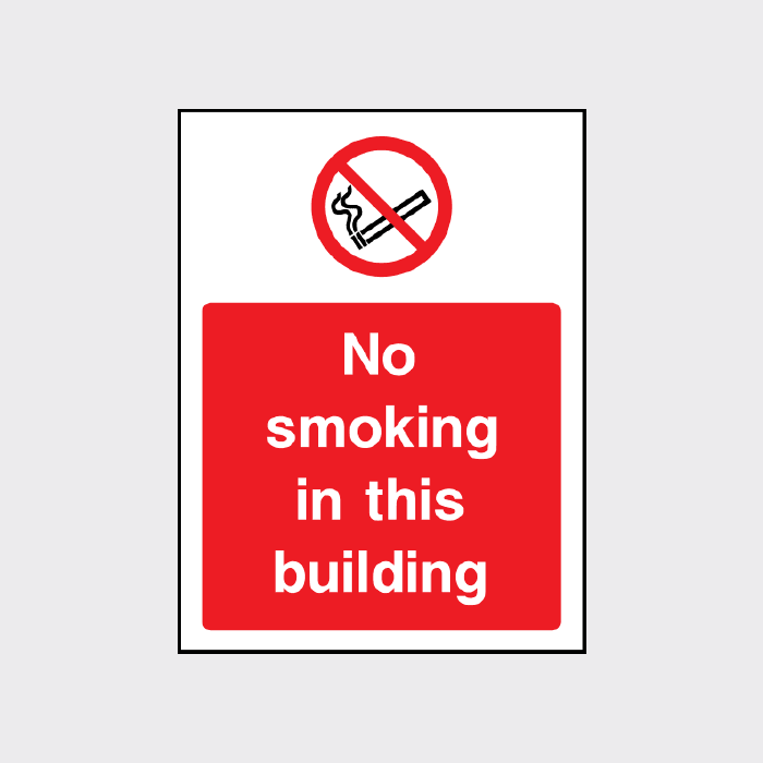 No Smoking in this Building Sign