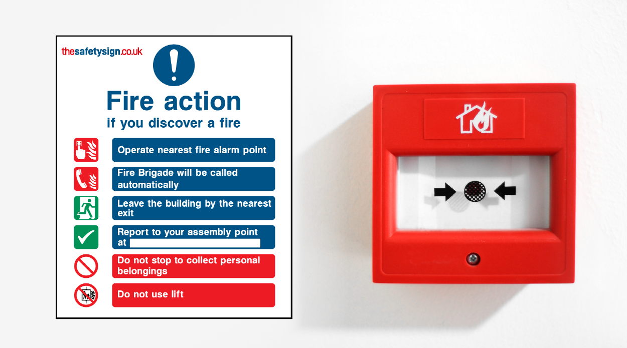 Fire Risk Notice Where should fire action notices be placed?
