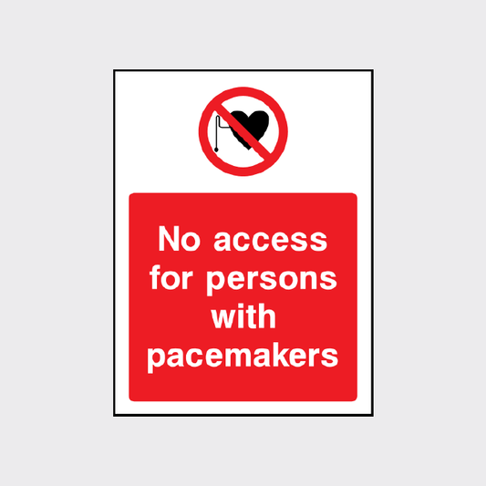 No access for persons with pacemakers 