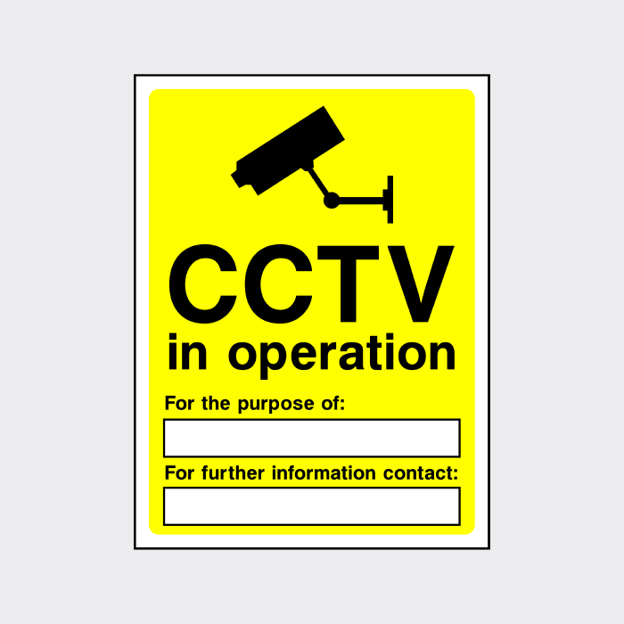 CCTV in operation signs