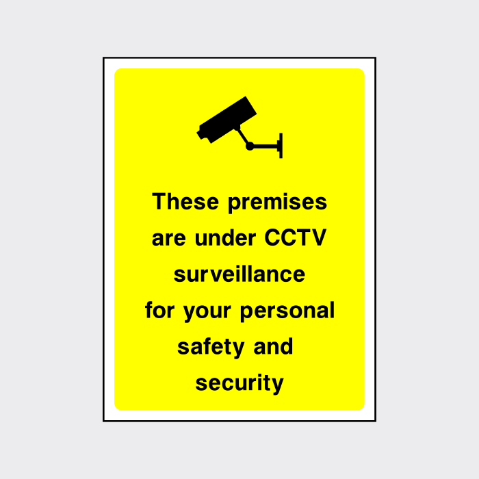 These premises are under CCTV surveillance for your personal safety and security