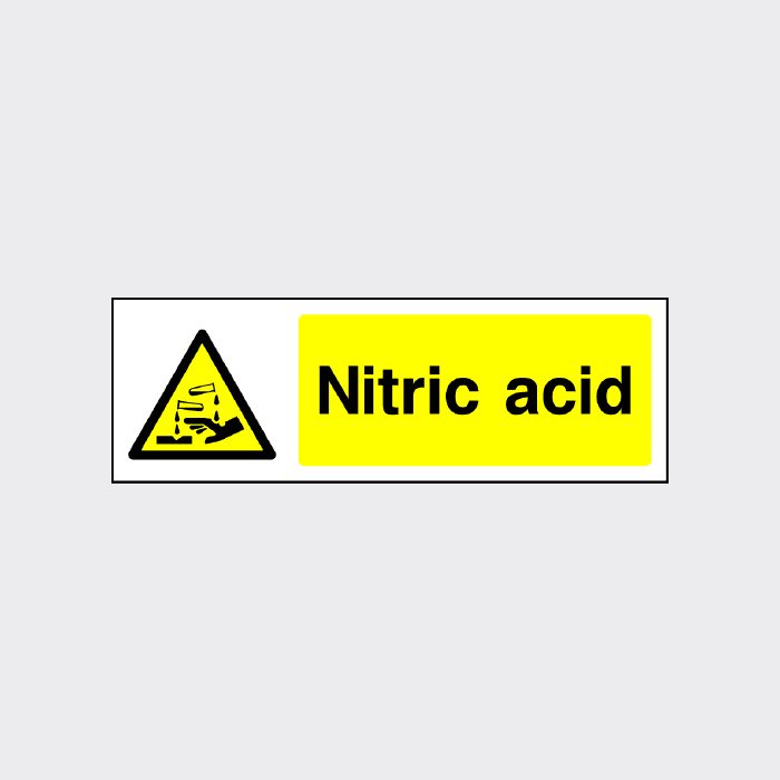 Nitric Acid Warning Sign