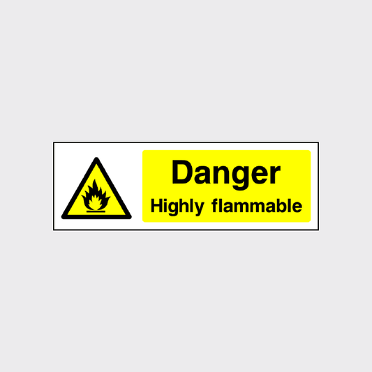 Danger Highly flammable Warning Sign