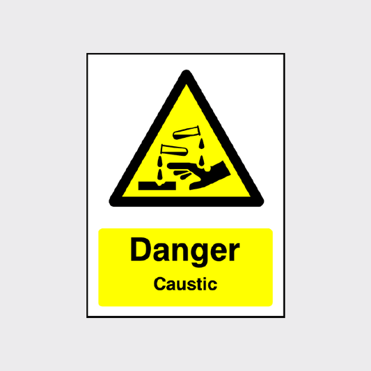 Danger Caustic Sign