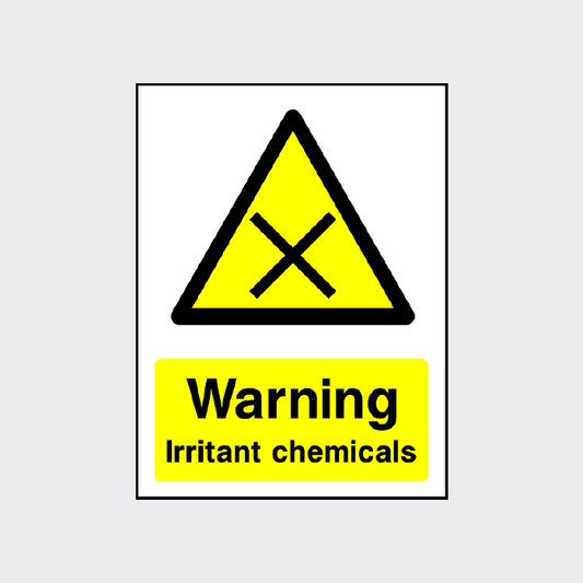 Warning Irritant Chemicals Sign