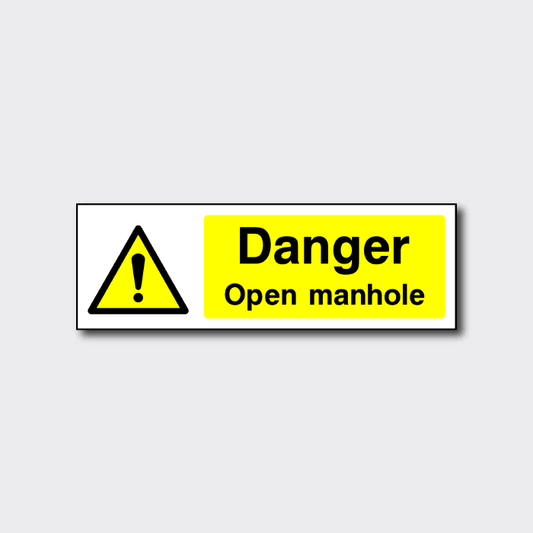 Danger Open Manhole Sign