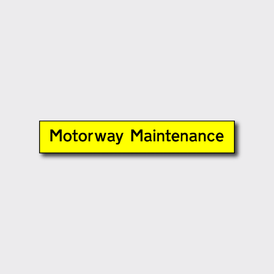 Motorway Maintenance Sign